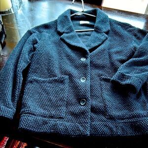 Marine Layer Textured Black Blazer